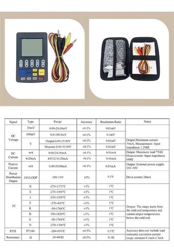 Signal Generator 4-20mA Analog Current Source Temperature Thermocouple PT100 Handheld Output Calibrator in Saudi Arabia