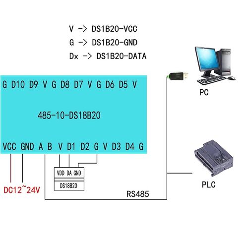 10ch DS18B20 Temperature Acquisition Module RS485 modbus rtu Communication in Saudi Arabia