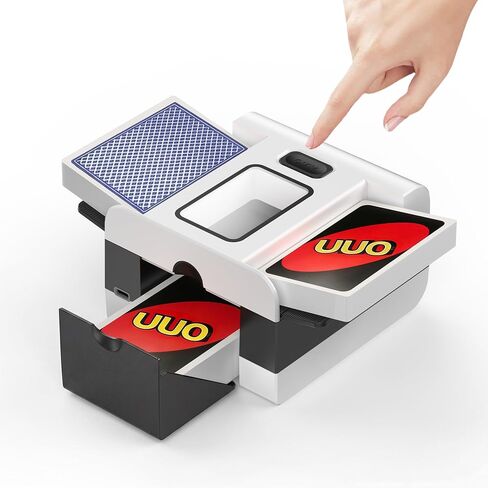 Automatic Card Shuffler for 1-2 Decks, Rechargeable, Low-Noise, Portable Card Shuffler Machine with Card Games, UNO, Poker, Blackjack, Phase 10 & Skip-Bo in Saudi Arabia