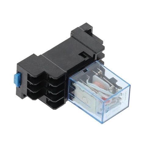10 مجموعات MY4NJ HH54P تيار مستمر 12 فولت 24 فولت 110 فولت 220 فولت تيار متردد لفائف الطاقة مرحل للأغراض العامة 14 دبابيس 4NO 4NC 5A مع قاعدة مقبس PYF14A (تيار مستمر 36 فولت) in Kuwait