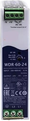 WDR-60 WDR-60-5 WDR-60-12 WDR-60-24 WDR-60-48 مصدر طاقة السكك الحديدية الصناعية 60 واط (WDR-60-5) in Kuwait