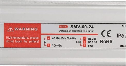SMV-60-24 60W 24V 2.5A LED Driver تحويل التيار الكهربائي لشريط LED والاستخدام الخارجي in Kuwait
