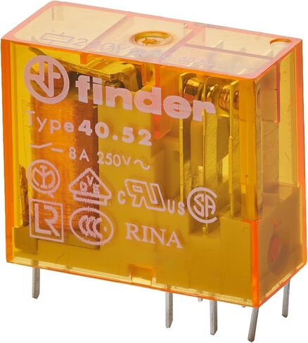 Finder - 40.52.8.230.0000 - Power Relay, Socketable, 230VAC, 2C DPDT, 8A, Non Latching, Plug In, Sealed - Flux Protection, Silver Nickel (AgNi) in Kuwait