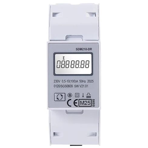 SDM210-DR 10(100) A, Single Phase Din Rail Energy Meter, Resetable Energy, 100A, Pulse Output in Kuwait