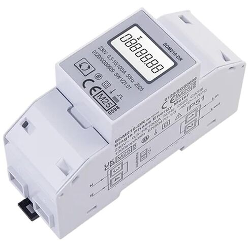 SDM210-DR 10(100) A, Single Phase Din Rail Energy Meter, Resetable Energy, 100A, Pulse Output in Kuwait