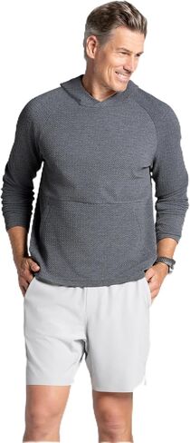 سترة IBKUL Athleisure Wear الواقية من الشمس بعامل حماية من أشعة الشمس 50+ Icefil Cooling-Solid للرجال بغطاء للرأس 2.0-94001 in Kuwait
