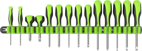 منظم مفك براغي ممتاز مثبت على الحائط من Olsa Tools - نايلون أحمر مع مشابك سوداء - يحمل 14 مفك براغي - الجزء: 1030 in Kuwait