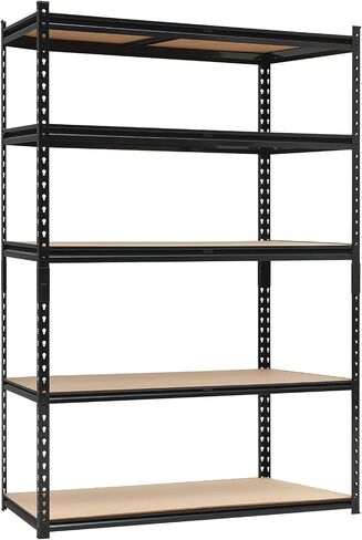 Heavy Duty Garage Shelving Units,5-Tier Adjustable Storage Shelves,48 x 18 x 72in,Loads 3000 LBSS,Adjustable Garage Storage Shelving, Metal Storage Utility Racks Shelf Unit (48x18x72 Inch) in Kuwait