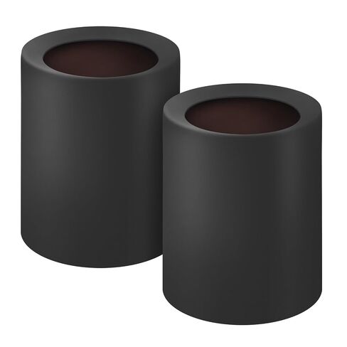Modern Square Trash Can Open Top Trash Bin 2 Pack, Black Garbage Can with Removable Plastic Bin - Keeps Liner Bag Hidden Minimalist Office Trash Can Touchless Bathroom Garbage Can, 3.2Gal/12L in Kuwait