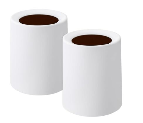 Modern Square Trash Can Open Top Trash Bin 2 Pack, Black Garbage Can with Removable Plastic Bin - Keeps Liner Bag Hidden Minimalist Office Trash Can Touchless Bathroom Garbage Can, 3.2Gal/12L in Kuwait