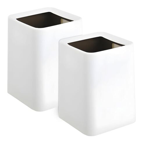 Modern Square Trash Can Open Top Trash Bin 2 Pack, Black Garbage Can with Removable Plastic Bin - Keeps Liner Bag Hidden Minimalist Office Trash Can Touchless Bathroom Garbage Can, 3.2Gal/12L in Kuwait