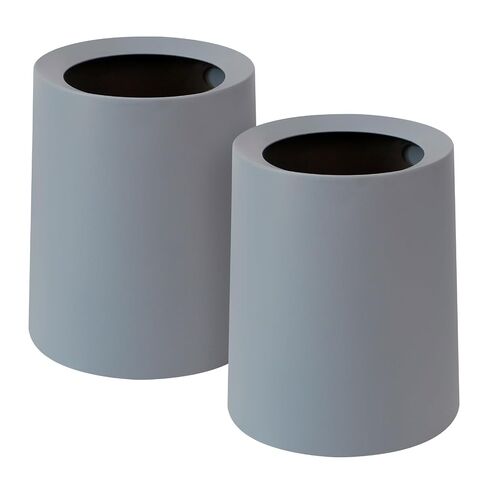 Modern Square Trash Can Open Top Trash Bin 2 Pack, Black Garbage Can with Removable Plastic Bin - Keeps Liner Bag Hidden Minimalist Office Trash Can Touchless Bathroom Garbage Can, 3.2Gal/12L in Kuwait