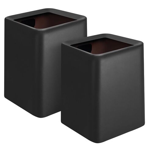Modern Square Trash Can Open Top Trash Bin 2 Pack, Black Garbage Can with Removable Plastic Bin - Keeps Liner Bag Hidden Minimalist Office Trash Can Touchless Bathroom Garbage Can, 3.2Gal/12L in Kuwait