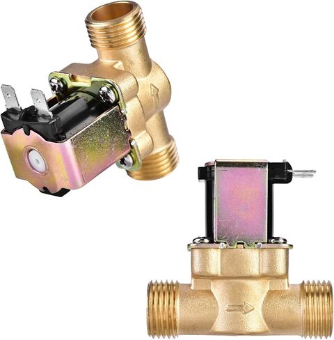 G1/2 Brass Solenoid Valve, DC 24V Normally Closed Water Control Magnetic Valve with Pressure Regulating Function, for Steady and Dry Burn Prevention in Kuwait