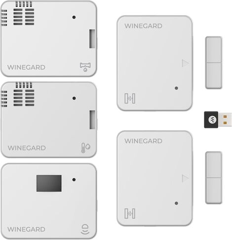 حزمة مستشعر Winegard HS‑K001 RV Halo - الاتصال ودرجة الحرارة والرطوبة والماء وأجهزة استشعار الحركة PIR - دونجل بلوتوث - مجموعة أجهزة استشعار متعددة لنظام RV Halo الذكي in Kuwait
