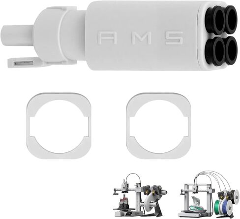 محور خيوط AMS Lite الأصلي، متوافق مع طابعة Bambu Lab A1/A1 Mini ثلاثية الأبعاد، موصل خيوط 4 في 1 من OEM للطباعة متعددة الألوان، تصميم منخفض الاحتكاك يمنع الانسداد in Kuwait