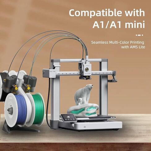محور خيوط AMS Lite الأصلي، متوافق مع طابعة Bambu Lab A1/A1 Mini ثلاثية الأبعاد، موصل خيوط 4 في 1 من OEM للطباعة متعددة الألوان، تصميم منخفض الاحتكاك يمنع الانسداد in Kuwait