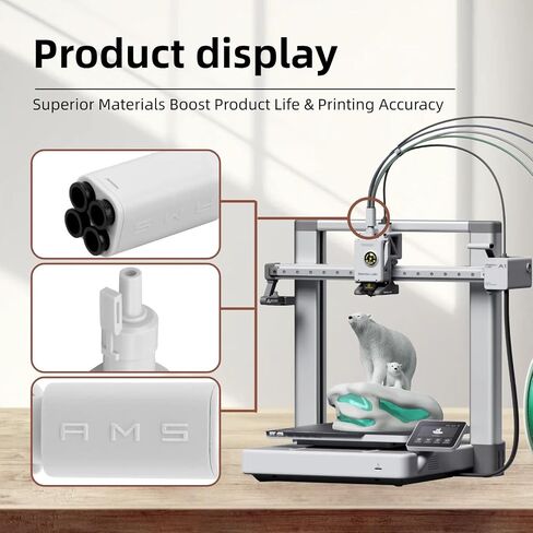 محور خيوط AMS Lite الأصلي، متوافق مع طابعة Bambu Lab A1/A1 Mini ثلاثية الأبعاد، موصل خيوط 4 في 1 من OEM للطباعة متعددة الألوان، تصميم منخفض الاحتكاك يمنع الانسداد in Kuwait
