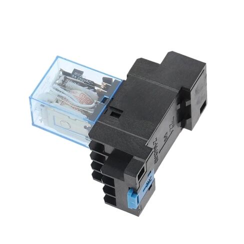 10 مجموعات MY4NJ HH54P تيار مستمر 12 فولت 24 فولت 110 فولت 220 فولت تيار متردد لفائف الطاقة مرحل للأغراض العامة 14 دبابيس 4NO 4NC 5A مع قاعدة مقبس PYF14A (التيار المتناوب 380 فولت) in Kuwait