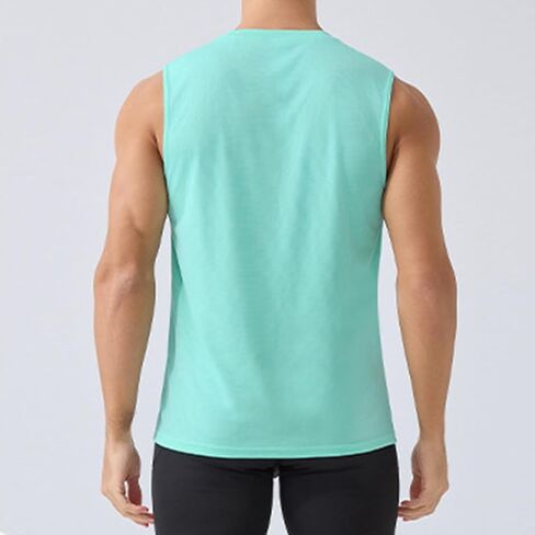 Quick Dry Athletic Tanks Mens Lightweight Sleeveless Gym Workout Summer Tops Breathable Stretchy Running Muscle Shirt in Saudi Arabia