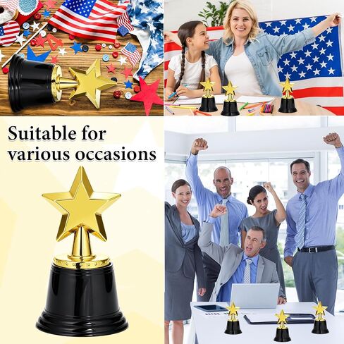24 حزمة من جوائز Mini Star Trophy، جوائز الكؤوس الذهبية، كأس بلاستيكي لهدايا الحفلات، مكافآت المسابقات الفائزة، جائزة الألعاب للحدث الرياضي، ديكور الحفلات (4.6 بوصة) in Kuwait