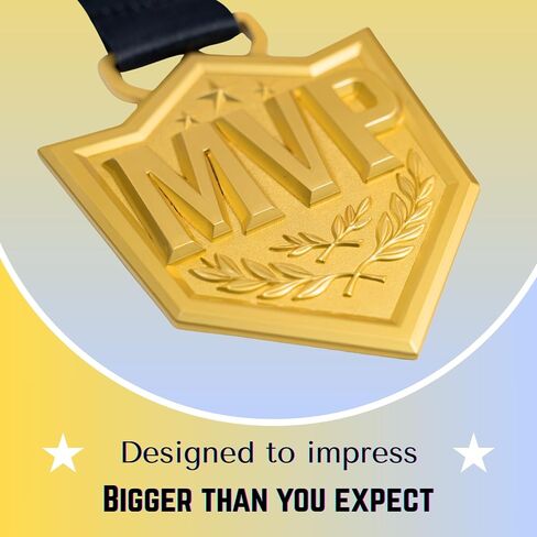 ميدالية MVP Premium 4 بوصات معدنية للأبطال الحائز على جائزة رياضية هدية لفرق كرة القدم وكرة السلة وكرة القدم in Kuwait
