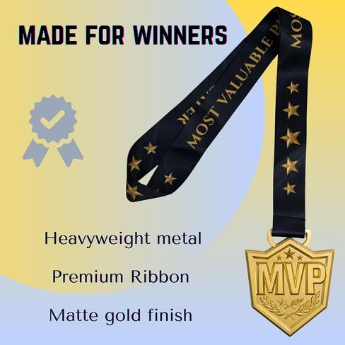 ميدالية MVP Premium 4 بوصات معدنية للأبطال الحائز على جائزة رياضية هدية لفرق كرة القدم وكرة السلة وكرة القدم in Kuwait