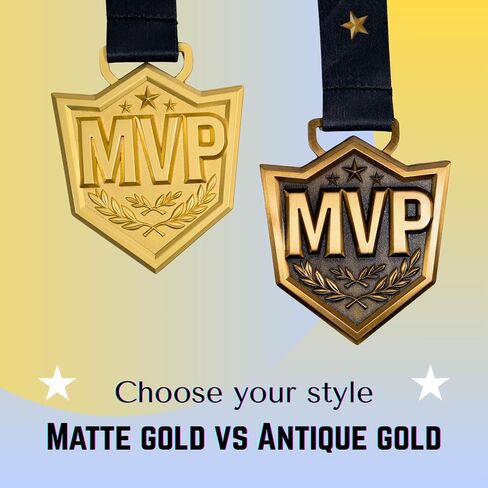 ميدالية MVP Premium 4 بوصات معدنية للأبطال الحائز على جائزة رياضية هدية لفرق كرة القدم وكرة السلة وكرة القدم in Kuwait