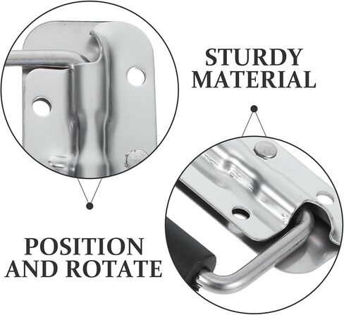 2pcs Heavy Duty 304 Stainless Steel Spring Loaded Folding Pull Handles with Rubber Grip 122mm for Toolbox Cabinet Chest Trunk Carry and Storage Cases in Kuwait