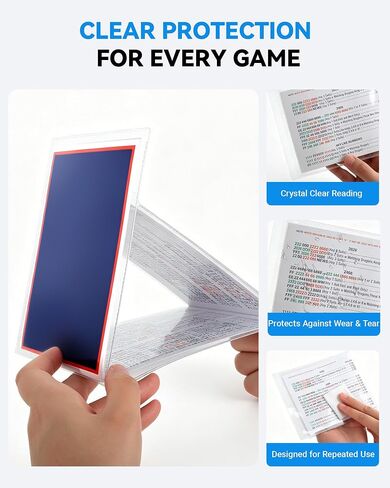 Mahjong Card Sleeve 4PCs, Mahjong Card Holder, Clear Mahjong Card Cover for Large Mahjong Cards, Protective PVC Sleeves, Mahjong Accessories in Kuwait