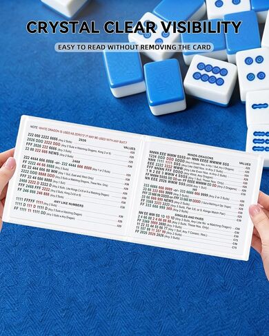 Mahjong Card Sleeve 4PCs, Mahjong Card Holder, Clear Mahjong Card Cover for Large Mahjong Cards, Protective PVC Sleeves, Mahjong Accessories in Kuwait