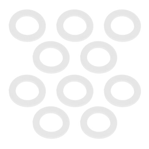 10 قطع من حشية السيليكون، حلقات دائرية من السيليكون الأبيض مناسبة للطعام في الهواء الطلق، خرطوم حديقة من السيليكون، حشية غسالة من السيليكون للاستحمام، سخان المياه، إغلاق الغسالات المسطحة الضارة in Kuwait