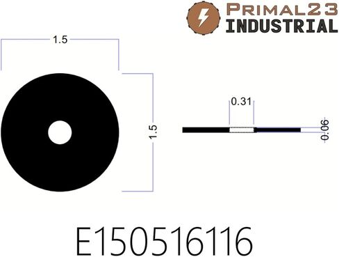 غسالات مطاطية من سلسلة إنديفور من النيوبرين - 1 1/2 بوصة OD × 5/16 بوصة معرف × 1/16 بوصة سمك 60 Duro Primal23 غسالات مطاطية من سلسلة إنديفور الصناعية (4) in Kuwait