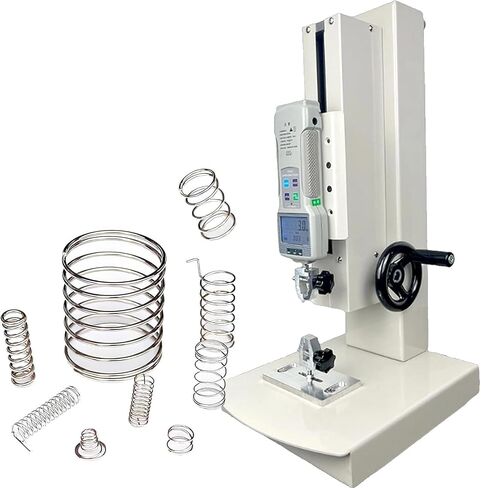 Desktop Tensile Testing Machine, Digital Pull Force Tester, Hand Crank Vertical Tensile Test Bench, with 5 Probes, 2 Testing Clamp, Stroke 270mm, for Compression and Tension Testing 500N in Kuwait