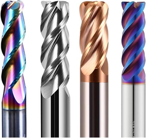 CNC زاوية نصف قطرها نهاية مطحنة R Bullnose 3F 4 المزامير R0.5 R1 R2 1-20 كربيد التنغستن الصلب قطع المعادن أداة التوجيه قطع الألومنيوم (3F اللون، 10R1XD10X75) in Kuwait