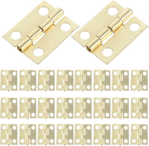 Metal Mini Hinges 19mm*15mm Combination Hinge with 200 Screws 50Pcs(Silver) in Kuwait