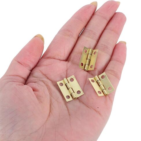 Metal Mini Hinges 19mm*15mm Combination Hinge with 200 Screws 50Pcs(Silver) in Kuwait