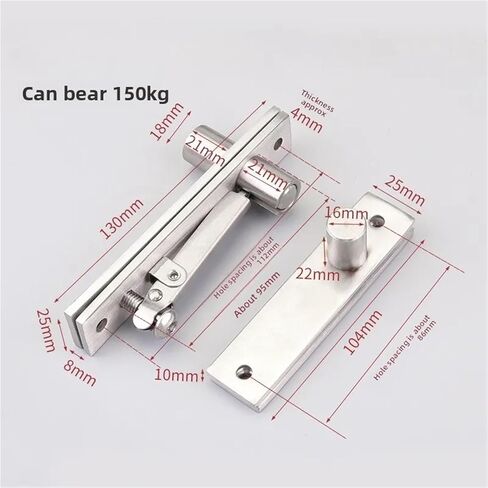 360-Degree Pivot Heavy Duty Rotating Shaft Wooden Door Hinge Murphy Positioning Hidden Axis 1Pcs in Kuwait