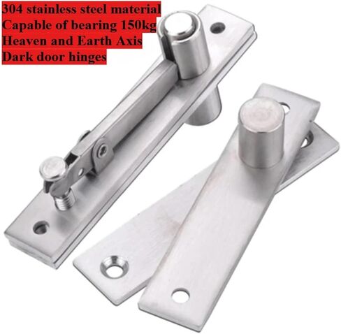 360-Degree Pivot Heavy Duty Rotating Shaft Wooden Door Hinge Murphy Positioning Hidden Axis 1Pcs in Kuwait