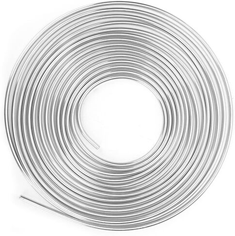 25ft Copper Brake Line Tubing, 3/16 Inch OD Coil Roll for Hydraulic Braking and Fuel Systems (B(silver)) in Kuwait