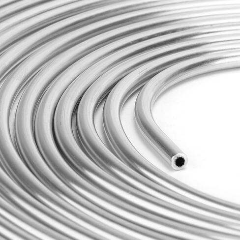 25ft Copper Brake Line Tubing, 3/16 Inch OD Coil Roll for Hydraulic Braking and Fuel Systems (B(silver)) in Kuwait