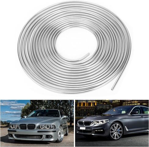 25ft Copper Brake Line Tubing, 3/16 Inch OD Coil Roll for Hydraulic Braking and Fuel Systems (B(silver)) in Kuwait