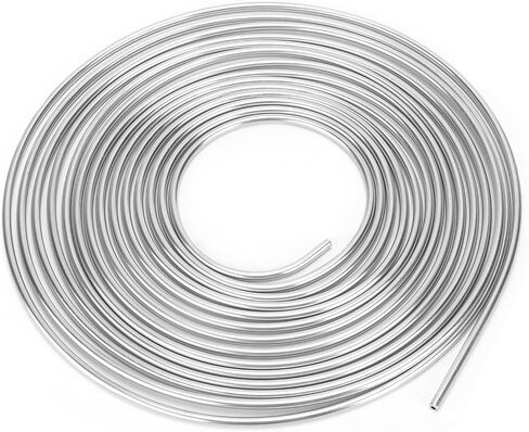 25ft Copper Brake Line Tubing, 3/16 Inch OD Coil Roll for Hydraulic Braking and Fuel Systems (B(silver)) in Kuwait