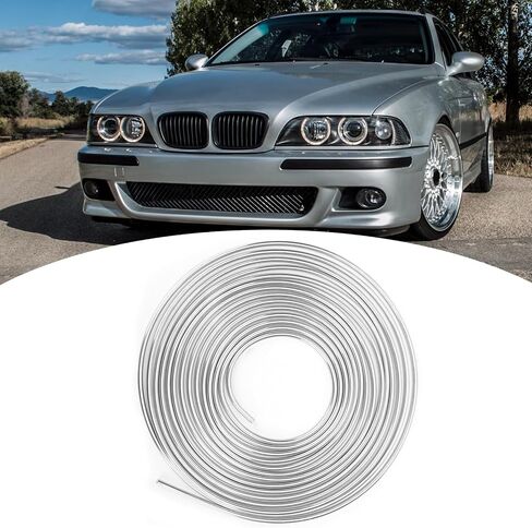 25ft Copper Brake Line Tubing, 3/16 Inch OD Coil Roll for Hydraulic Braking and Fuel Systems (B(silver)) in Kuwait