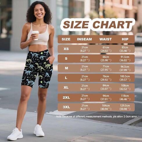 Women's High Waisted Printed Breathable Biker Shorts with Pockets for Gym Workout Yoga Running Athletic XS-3XL in Kuwait