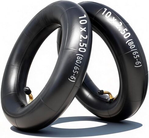 2 Pack 10-Inch Replacement Inner Tubes 10" x 1.95/2.125/2.5 for 6" Rim - Widely Compatible with Kid's Ebike/Tricycle/Strollers & 10-Inch Electric Scooters - BPA/Latex Free Quality Butyl Rubber in Kuwait