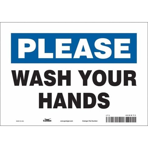Safety Sign,7 in x 10 in,Vinyl in Kuwait
