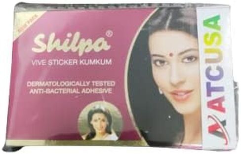 ATCUSA Shilpa Vive Sticker Kumkum - Deep Red Size 7 - Pack of 5 in Kuwait