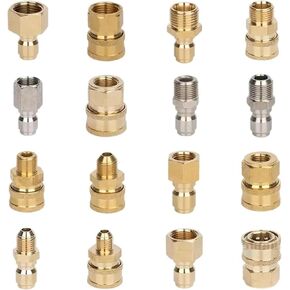1/4" 3/8" 1/2" High Pressure Washer Quick Connector Quick Release Fitting Power Washer Fast Connection Quick Coupler(3l8 Male-M(Brass)) in Kuwait