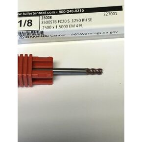 1/8" 4FL Single END STUB Length Variable Helix Carbide END Mill in Kuwait
